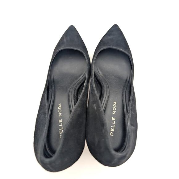 Pelle Moda Lailoni Pointed Toe Stiletto Heel Pump Women's Black Size US6.5M EU37 - Picture 10 of 12